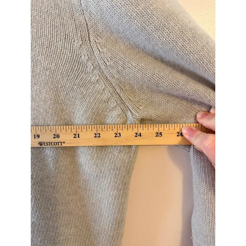 J. Crew Mens Button V-Neck Button Wool Blend Knit Pullover Light Academia XL